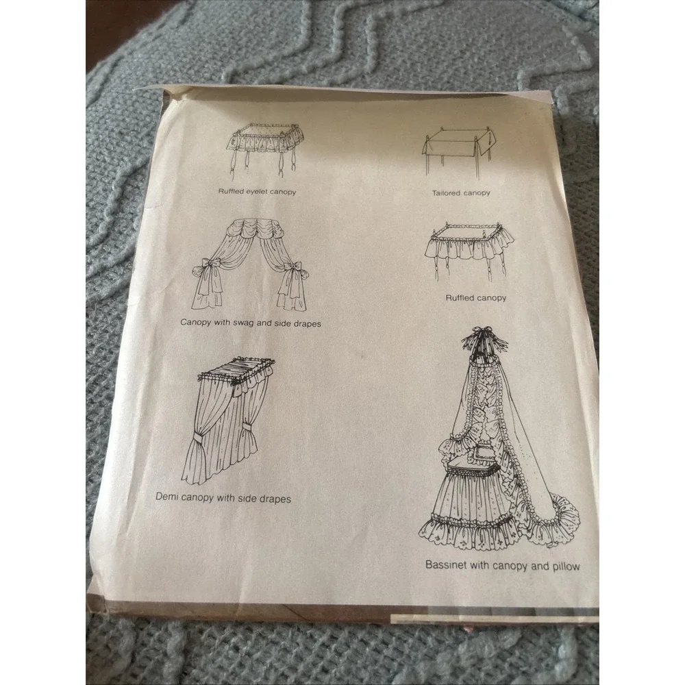 9253 McCalls SEWING Pattern Baby Room Bed Canopy Booklet 5 Designs Bassinet OOP
